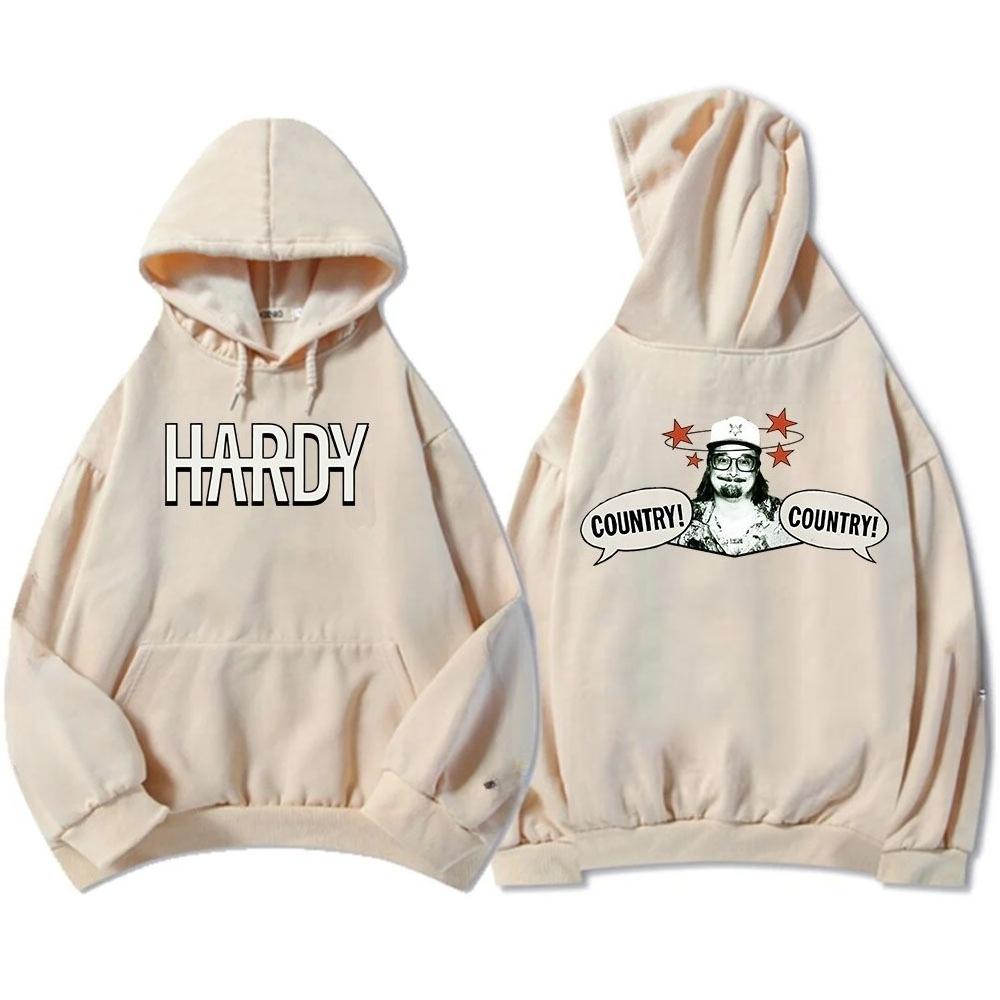 HARDY COUNTRY! COUNTRY! Hoodies Fashion Autumn Hooded Male Sweatshirts Grunge Unisex Streetwear Album Graphic Print Sudaderas