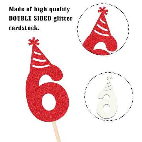 WishFirst Glitter Number Cake Toppers 0-9 for Cupcakes, Birthdays, Party Decorations, Weddings, Anniversaries, and Happy Birthdays (10 Number Cake Top