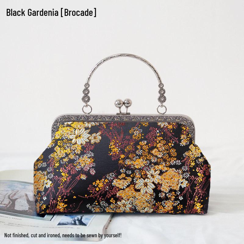 Short Style Handbag Material Kit - Handmade, Multiple Styles, Square Clasp Bag, Includes 20 Needles