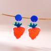 Multicolor Imitation Fruit Drop Earrings for Women Girls Acrylic Strawberry Pineapple Lemon Pendientes Earring Party Jewelry