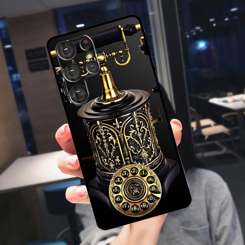 

Retro Telephone Rotary Dial Cover For Samsung Galaxy S25 S24 S21 S22 S23 Ultra S9 S10 Plus S24 FE S21 FE Phone Case Note 20 Ultra