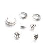 Stud Earrings Bohemian Retro Anchor Leaf Owl Set Earrings Seven-Piece Set Earrings