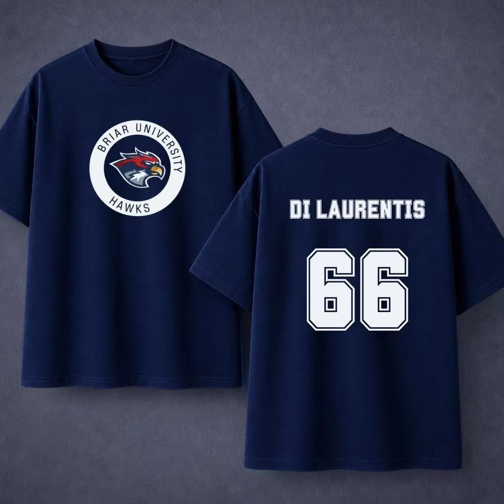 2026 Summer New OffCampus Briar University Hawks Graham 44 Graphics Cotton Unisex Shirt comfortable casual Y2K Loose shirt