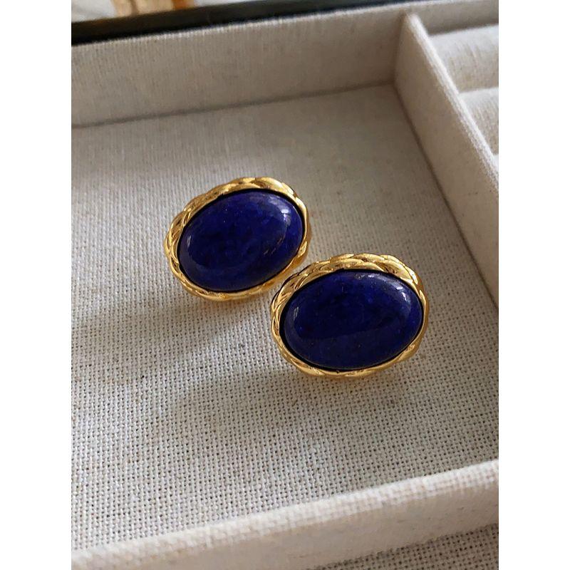 Earrings Best Selling Fall and Winter Fancy Retro Lapis Lazuli