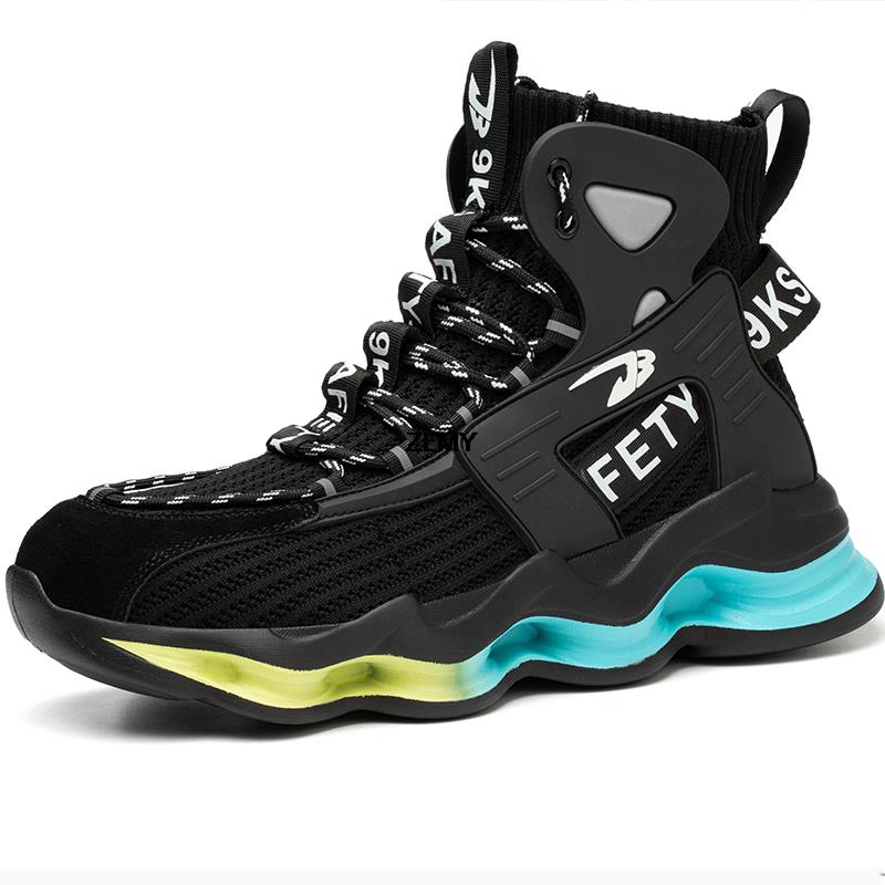 

Защитная обувь нового дизайна, мужские рабочие кроссовки, обувь со стальным носком, устойчивые к проколам высокие рабочие защитные ботинки, мужская легкая рабочая обувь 38