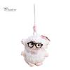 Aesthetic Keychain Gift Plush Sheep Doll Pendant for Bags And Keys, Soft Curly Stuffed Animal Waxy with Bow Glasses Accessories, Cute Hanging Ornament