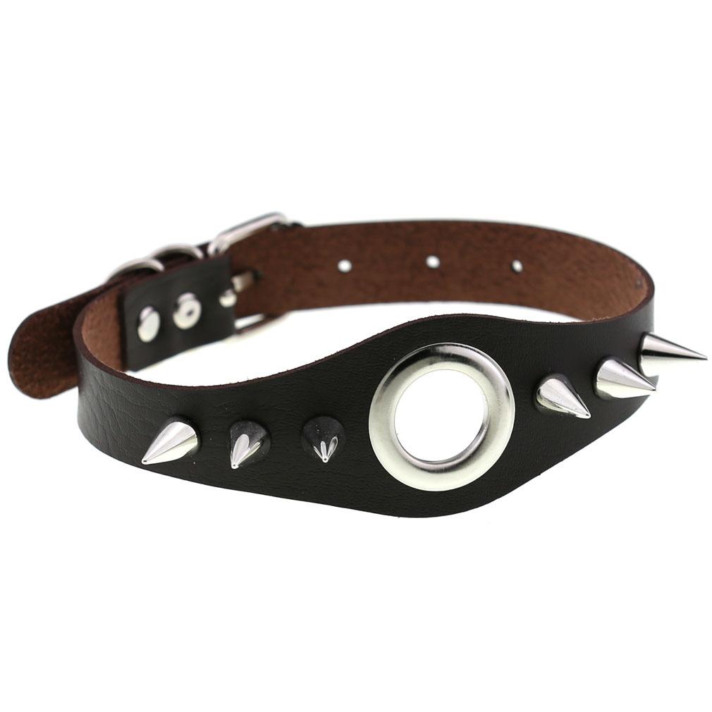 Black Spiky Choker Collar For Girls  Emo  Punk Goth Necklace Neck Strap Cosplay Chocker Gothic Accessories