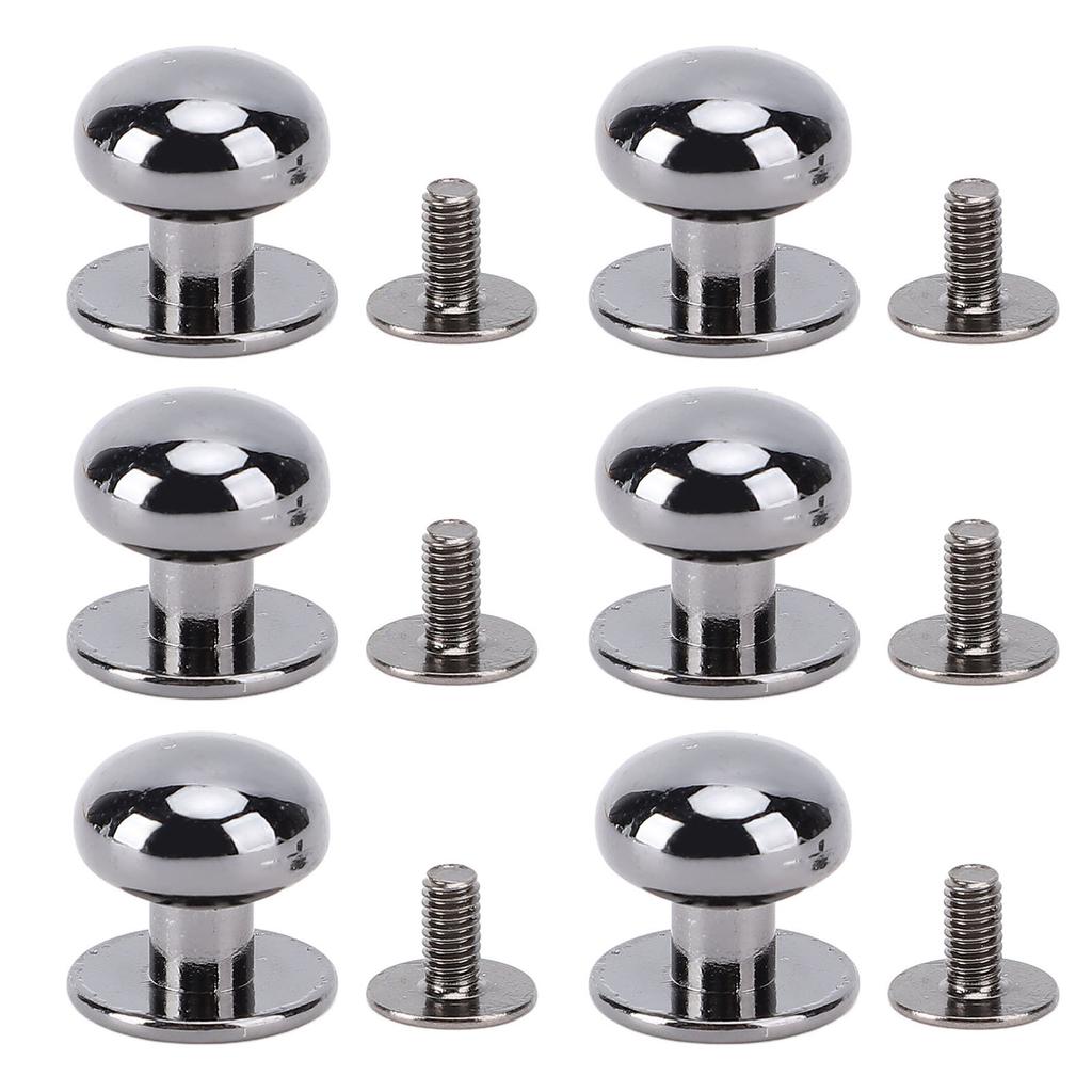 20 Sets Ball Head Stud Rivets 12mm High Hardness Screw Back Design Round Head Rivets for Handcraft