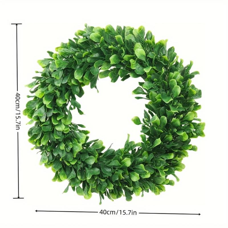 Spring Wreath for Front Door, Window, Wedding Party, Indoor and Outdoor Decorations, Artificial White Leaf Wreath