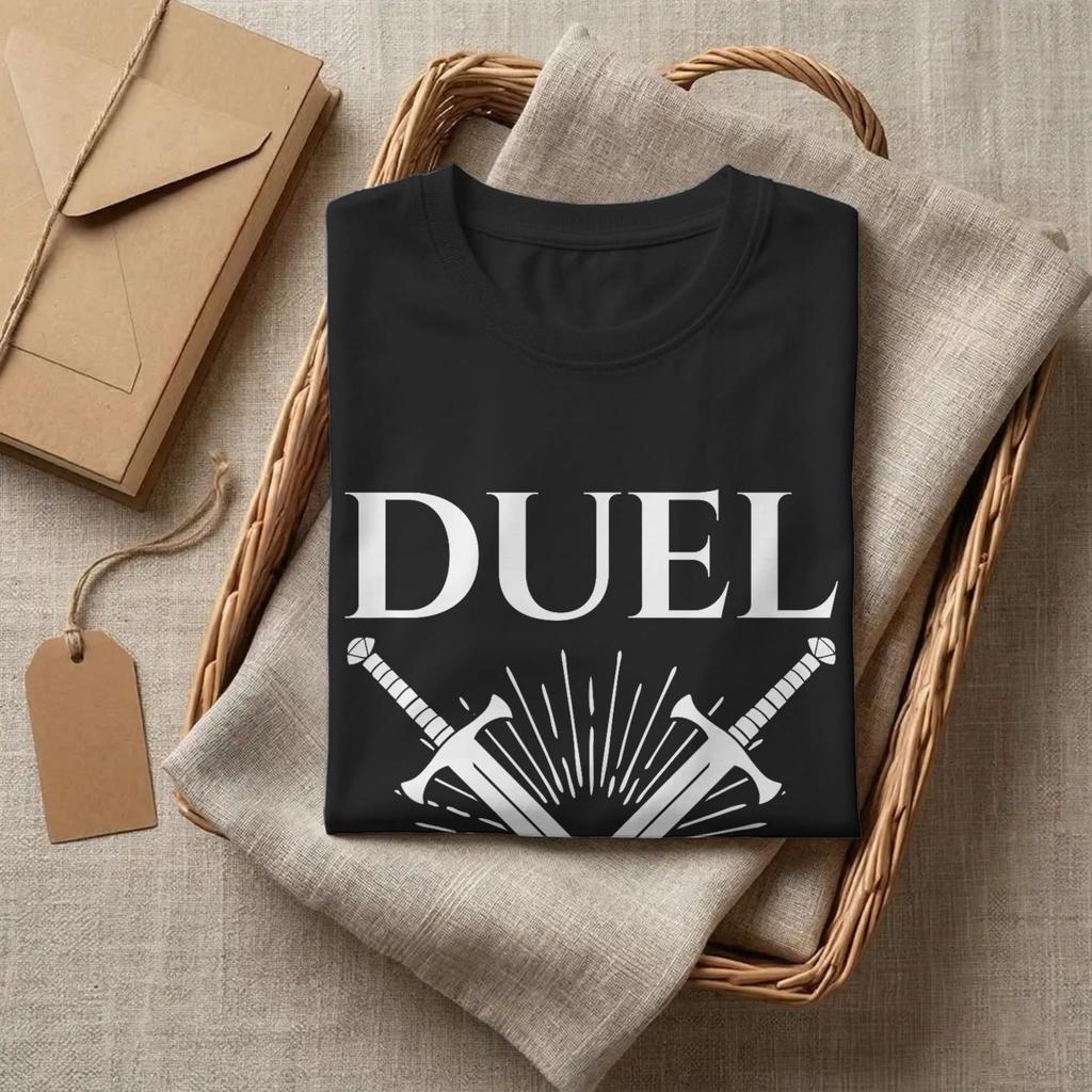 Men's T-Shirt Duel Me Sword Fighting Novelty Tee Short Sleeve European Medieval Knight T Shirts