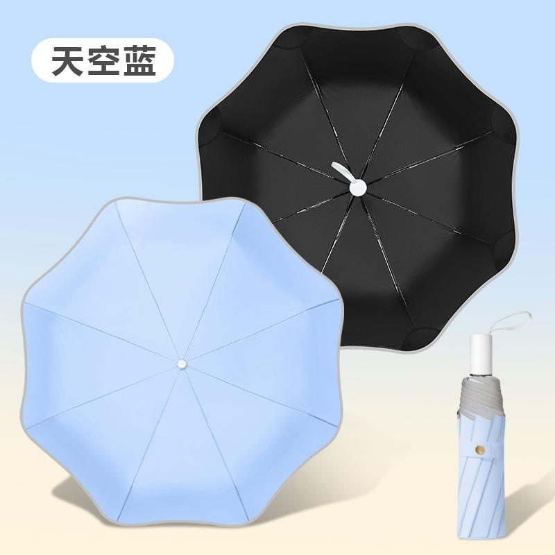 Fully automatic three-fold vinyl rounded corners, automatic opening and closing, folding umbrella hemming can be