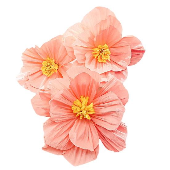 3Pcs Artificial Flower Three-Dimensional Design Festival Atmosphere Warm Joyful Colors Decorative Paper Flowers Home Party Office Gift Background