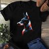 4th of July Doberman T-Shirt: American Flag USA Dog Lover Gift