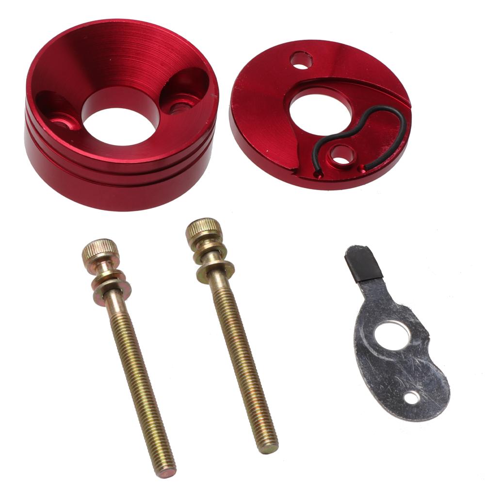 

15mm 40-5 Air Filter Adapter Plate Kit Fit For 2 Stroke 43cc 47cc 49cc Grass Trimmer,Stand Up Scooter,Pit BikeMini Bike Red Adapter Kit