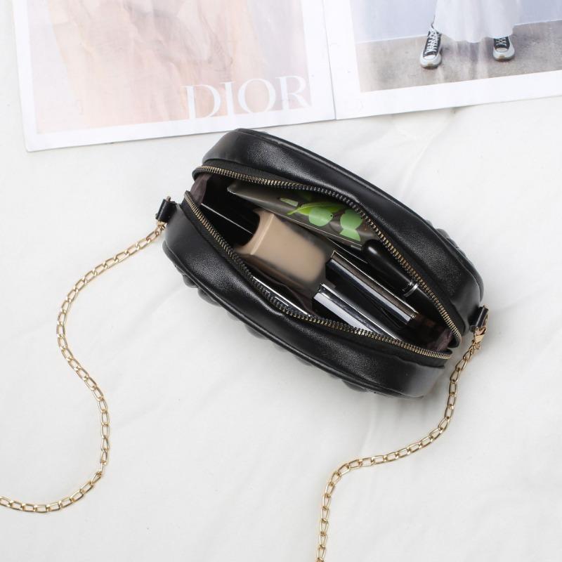 Bestickter Faden kleine Tasche Damen Sommer neue Mode Muscheltasche lässig schlicht Damen Diamantkette Umhängetasche