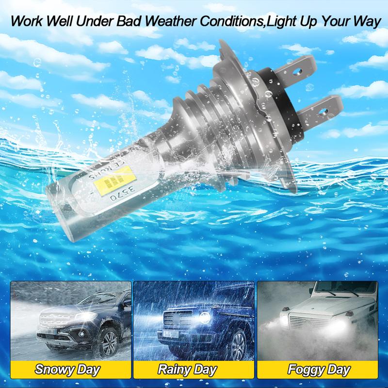 1PC H7 Motorcycle Light 45W LED Moto Headlight 6000K Bulb For Triumph Daytona 675 2006-2017