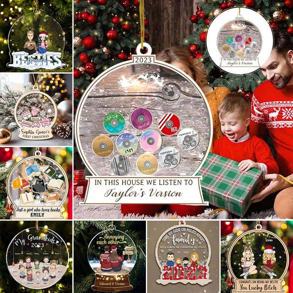 

1 шт. рождественские принадлежности, рождественские украшения, акриловые подвесные украшения, День святого Валентина, годовщина 2