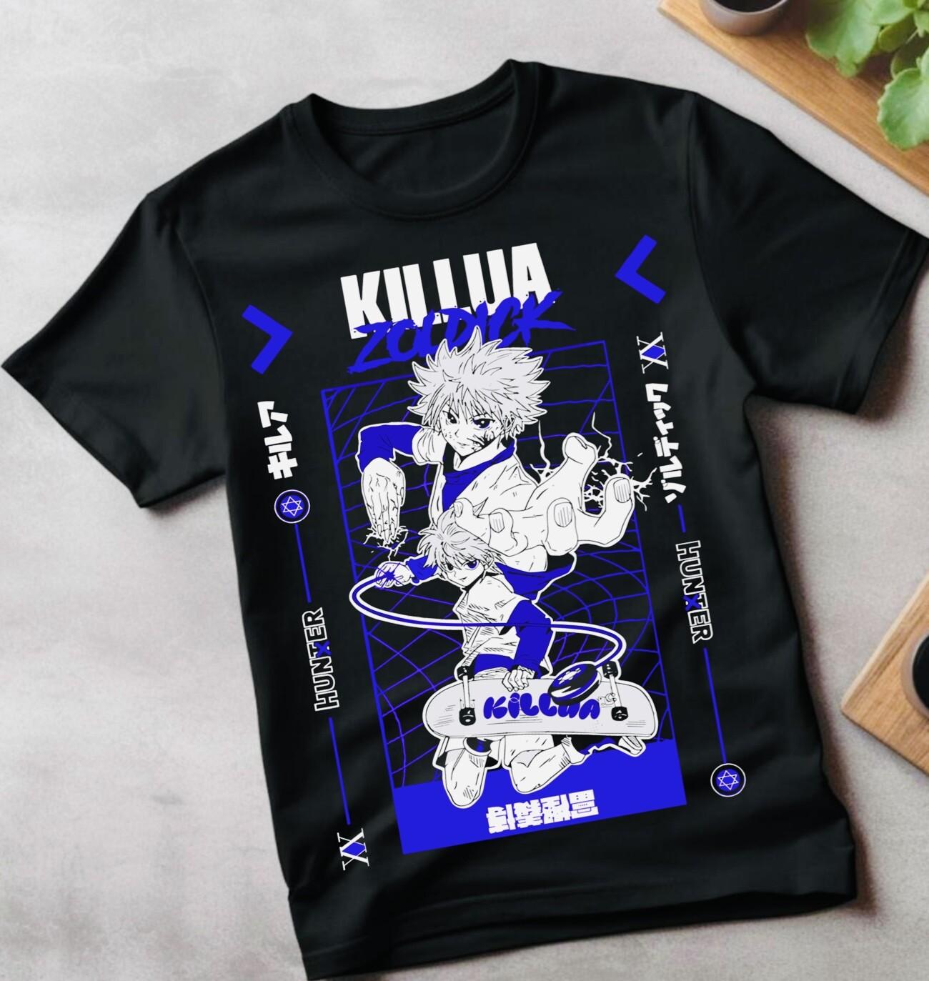 

Killua Shirt Hunter X Hunter Tshirt HXH T-Shirt Mens Womens Tees Top Gon Anime Hisoka Meruem Hisoka 4XL