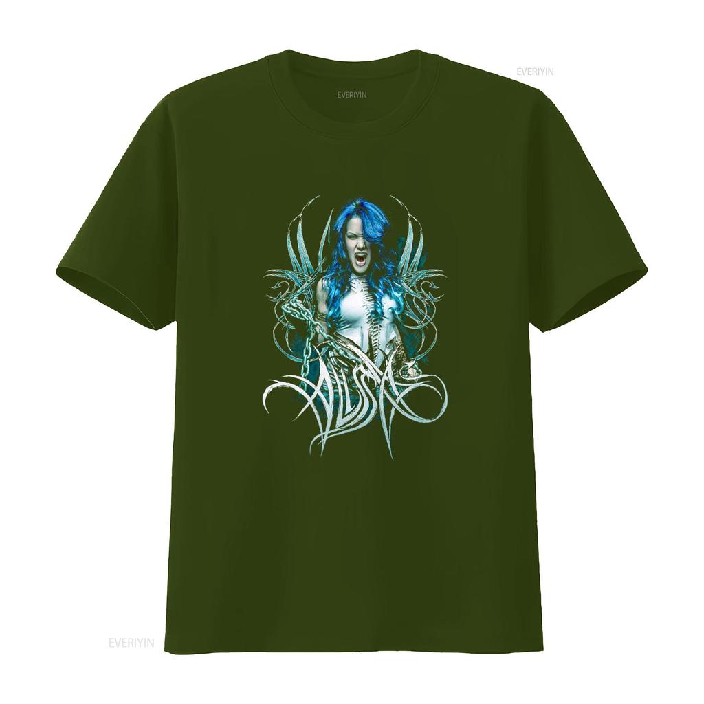 Camiseta Alissa White Gluz Foto Logo Ajustada para Hombre Talla Pequeña Diseño Gótico Rock Negro vintage Lavada Unisex gráfica Elegante Casual