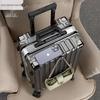 Sturdy Aluminum Frame Trolley Suitcase with Silent Wheels & Combination Lock - Large Capacity for Men, Women & Students