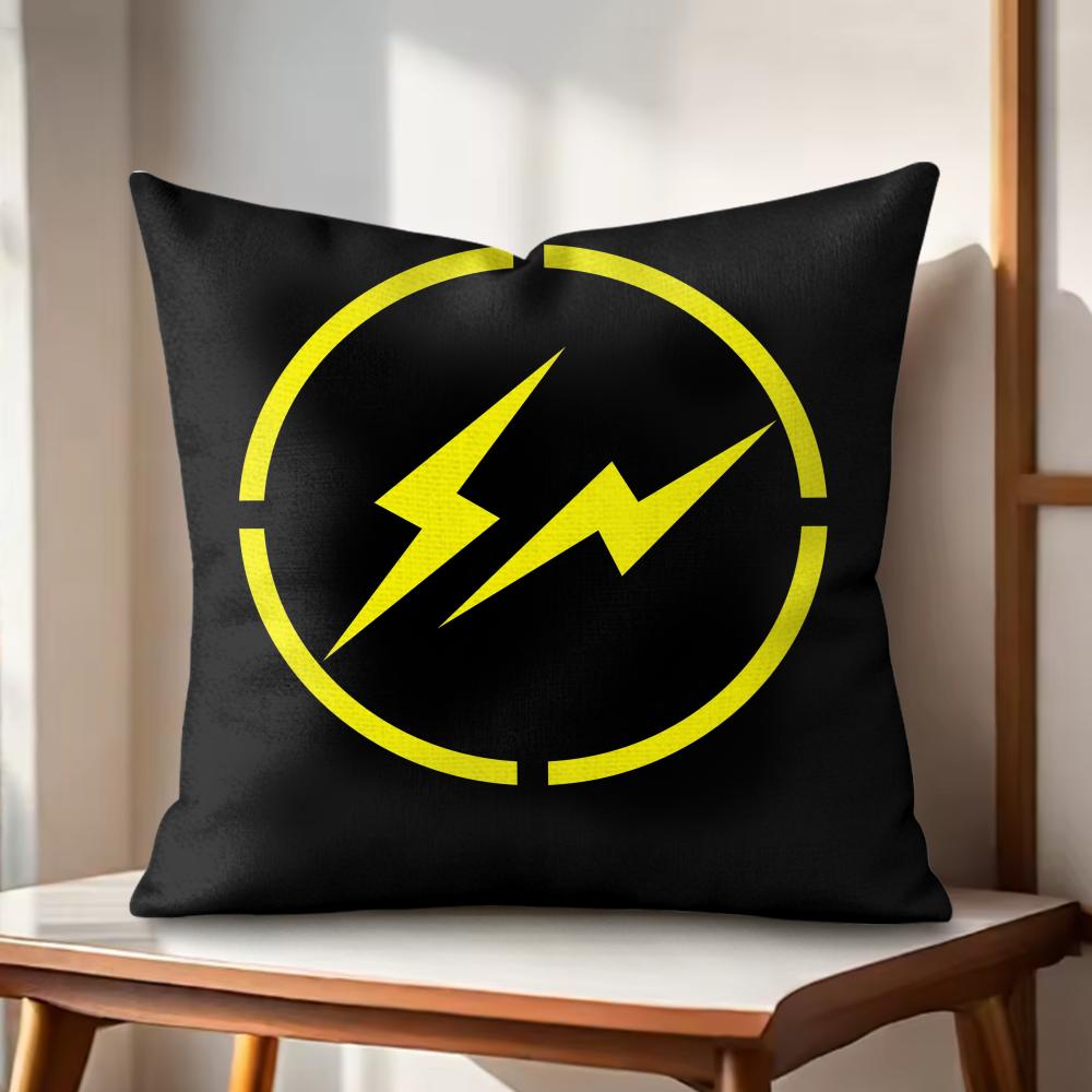 Lightning FFragment art Cushion Cover Natural Linen Organic Fabric DoubleSided Printing Couch Pillow Covers Home Decor