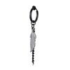 Vnox 1 Piece/Pair Feather Leaf Dangle Earrings for Women Men Jewelry,Stainless Steel Link Chain Drop Punk Ear Clip Accessory