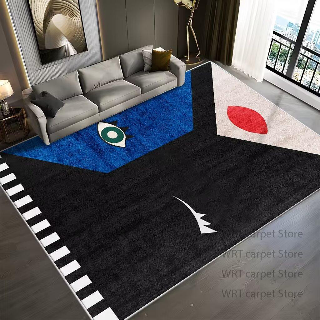 Modern Geometric Art Style Living Room Carpet Funny Pattern Home Decoration Sofa Area Rug Bedroom Lounge Non-slip Washable Mats
