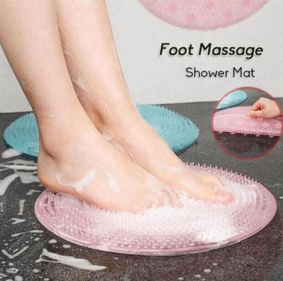 Fußmassage-Duschbadematte, Silikon-Reinigungs-Massagepad
