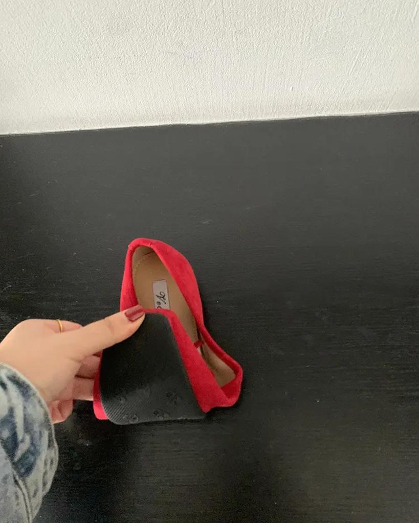 Scarpe basse con fiocco alla francese scarpe da donna rosse scarpe basse singole scarpe da ballo primavera ed estate nuove scarpe da donna scarpe con suola morbida