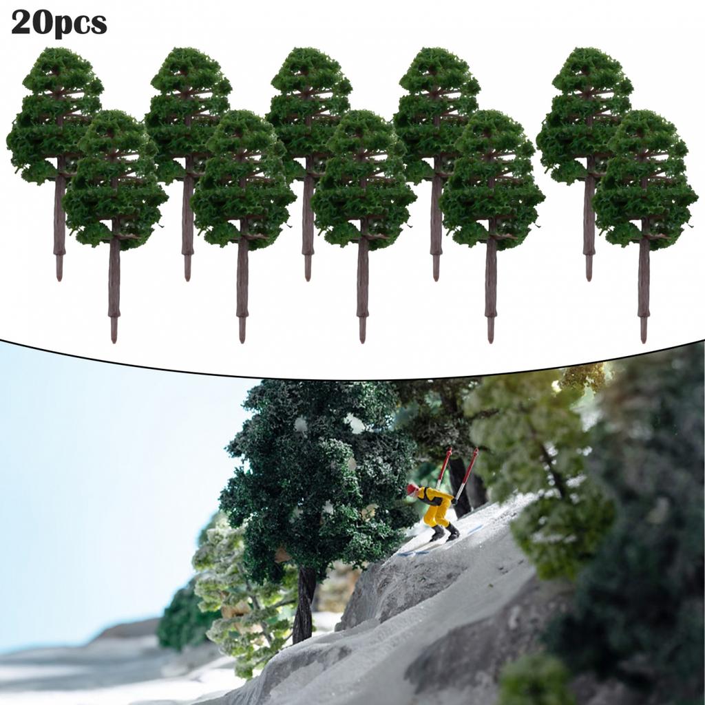 Garden Model Trees Miniature Decoration Supplies 20Pcs 8CM DIY Railway