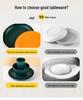Cross-border Plastic Tableware Set: Plates, Bowls, Cups, Vomit Bowls, 24-Piece for Home Use.