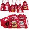 24pcs Christmas Velvet Drawstring Gift Bag , Suitable for Christmas, Halloween, Party Gifts, Weddings, Birthdays