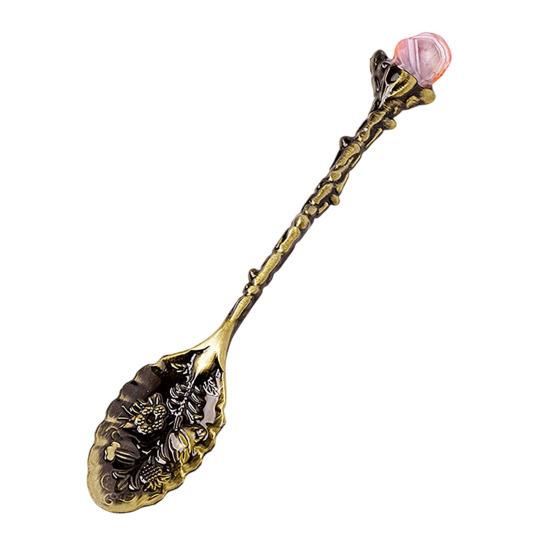 Koffielepel Kristallen Kop Vintage Dessertlepel Ergonomische Handgreep Tafelgerei voor Precieze Kruiding Serveren van Desserts Elegante Keukengerei