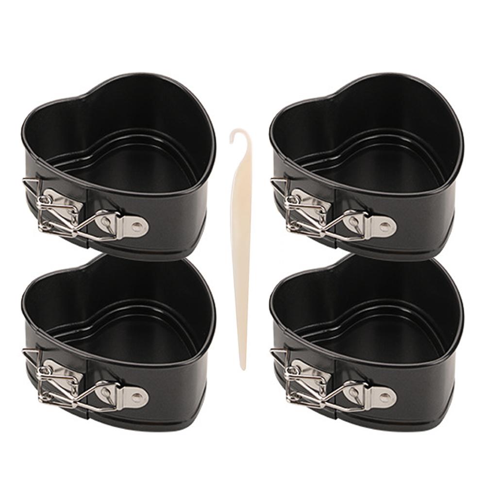 Buy NonStick Heart Shape Springform Cake Tins Set of 4, Ideal for