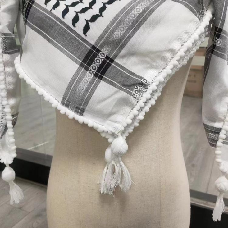 Multi Purpose Jacquard Pattern Kerchief Teens Keffiyeh Headscarf Religious Scarf