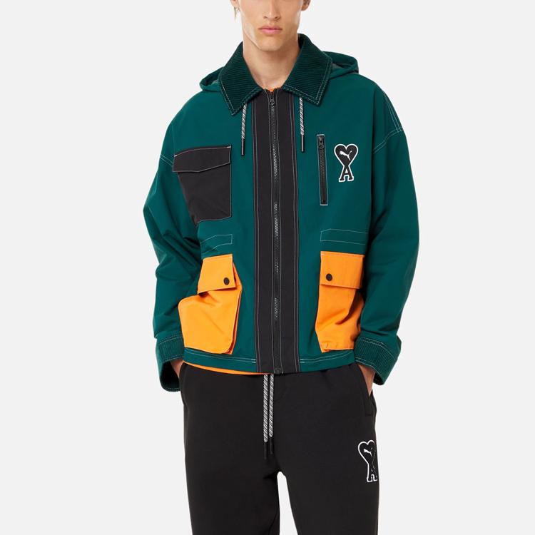 Puma X Ami Giacca Verde Varsity Unisex Capispalla 535990-24