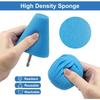 7Pcs Drill Polishing Cone & Ball Sponge Set, Foam Buffing Pads with Extension Holder & Brush, 1/4" Hex Shank for Electric Drill, Car Wheel Hub Rim
