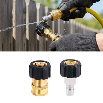 Heavy Duty Pressure Washer Adapter Set M22 14mm To 3/8inch Quick Connect Coupler Brass Hose Pump Thread Conversion