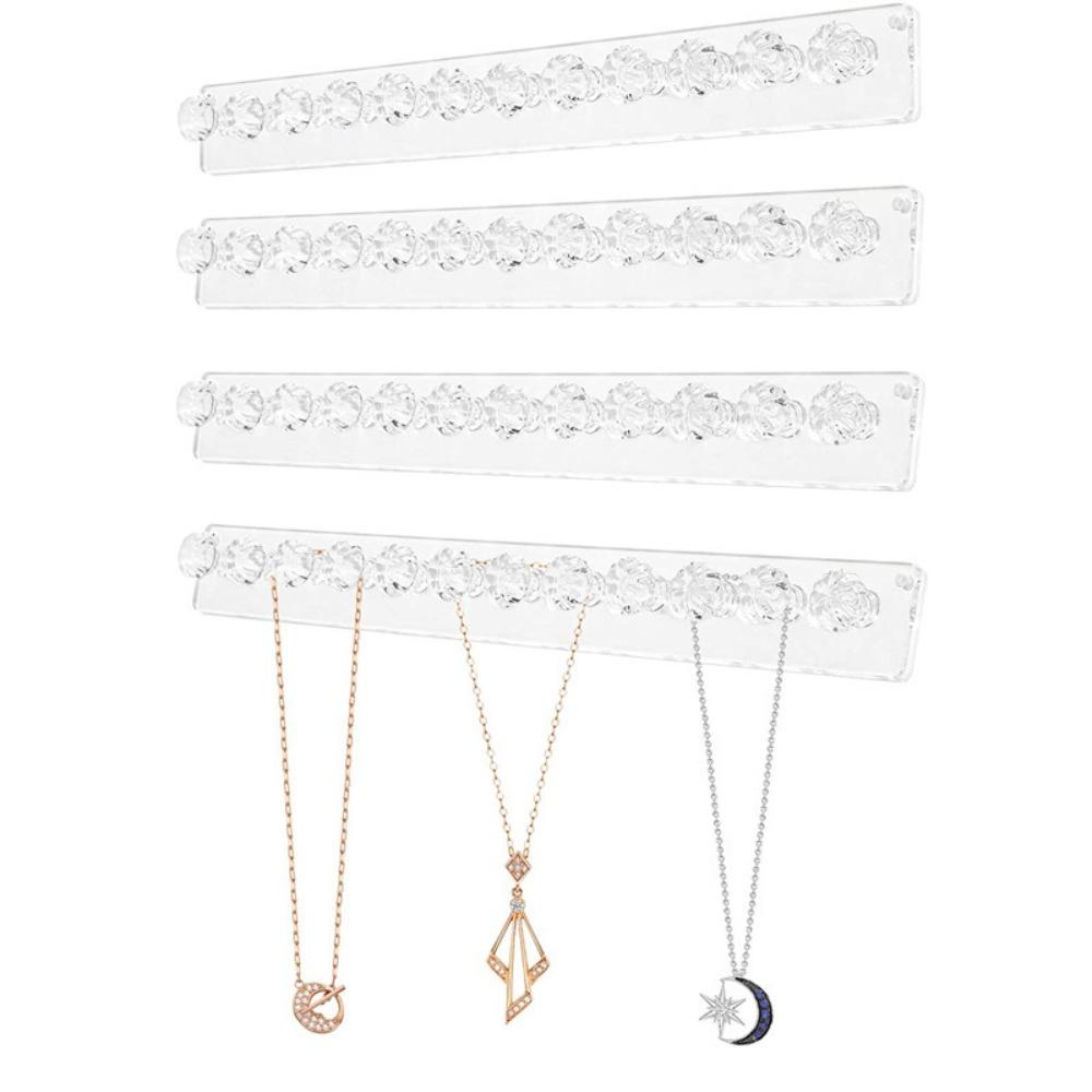 

Acrylic Necklaces Holder Wall Mounted Jewelry Organizer Necklaces Bracelets Chains A 7.87inch