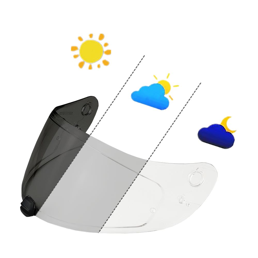 Photochromic Clear Helmet Lens Face Shield Anti-UV Sunscreen HJ26 PISTA K1 HJ20M Z7 Moto Replacement Multiple Models Available