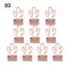 10pcs File Mini Cat Heart Cactus Book Binder Clips Paper Clip Office Supplies Metal