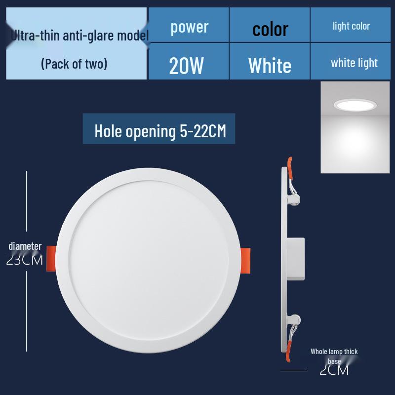 Recessed Round Ceiling Light for Living Room