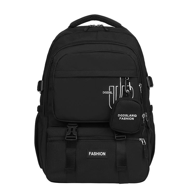 Contrasting color backpack Female student schoolbag College niche lightweight backpack Simple casual junior high school student backpack