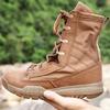 Fashion Men Lightweight Army Boots Special Force Breathable Desert Boots Military Tactical Male Combat Ankle Boots Unisex Work Shoes