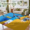 Crystal Velvet Square Rug Custom NameErling Haaland Pattern Non Slip Home Floor Decor Rug
