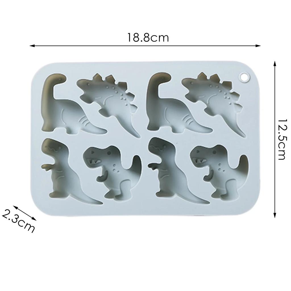 Dinosaur Food Grade Silicone Molds 8-Cavity Chocolate Hard Candy Ice Cubes Silicone Mold for DIY Cake Chocolate Candy Jelly