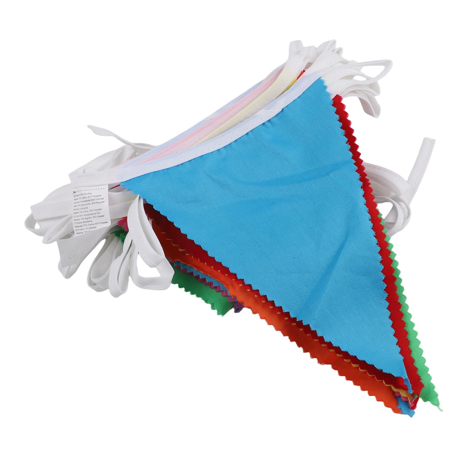 

10m 36PCS Multicolor Bunting Banner Gradient Color Single Layer Cotton Pennant Children s Birthday Christmas Home Party Decor разноцветный