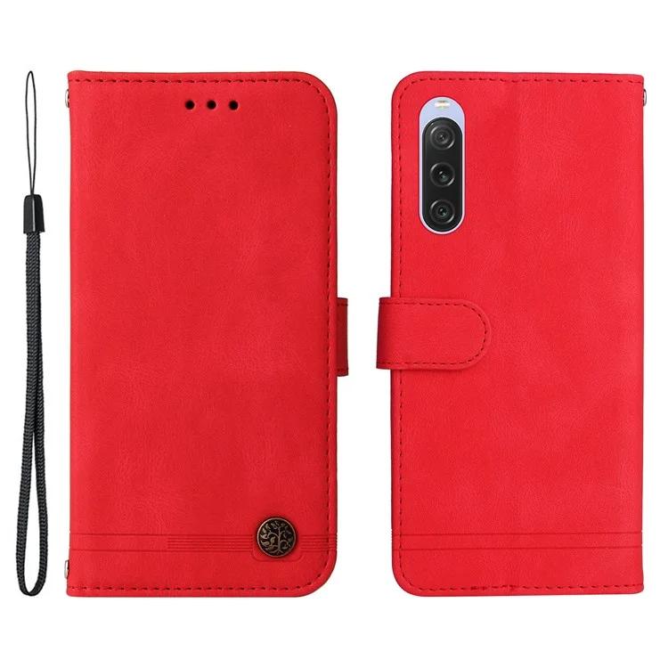 

For Sony Xperia 10 V Wallet Case Skin-Touch PU Leather Flip Phone Cover