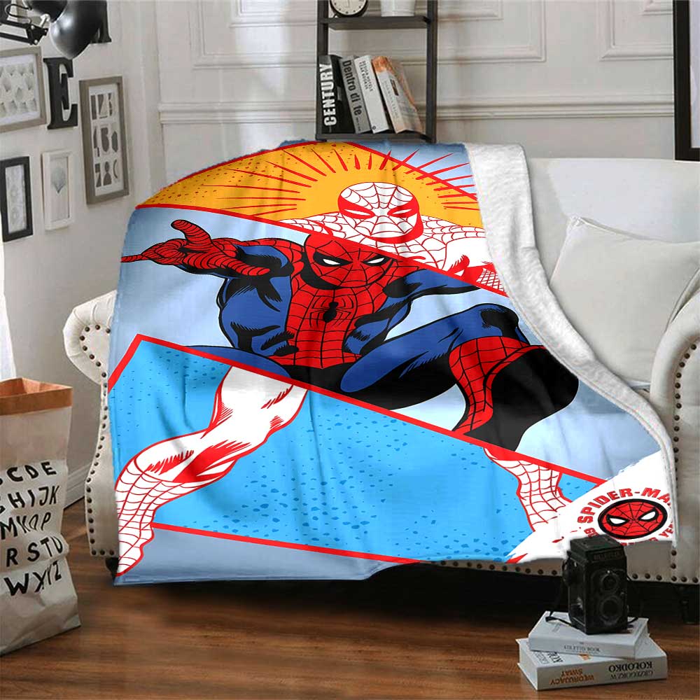 Spider-Man: Spider-Verse Cozy Blanket Ultra-Soft Suitable for Sofa Couch Office Bed Picnics Four Seasons Multipurpose Decor Unique Gift Y43