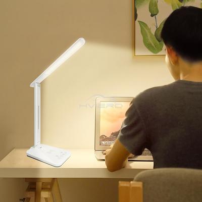 Nachttischlampe Drei Geschwindigkeiten Farbtemperatur Helligkeit USB LED Kabelloses Aufladen Klappbare Schülerlernleuchten Augenschutz